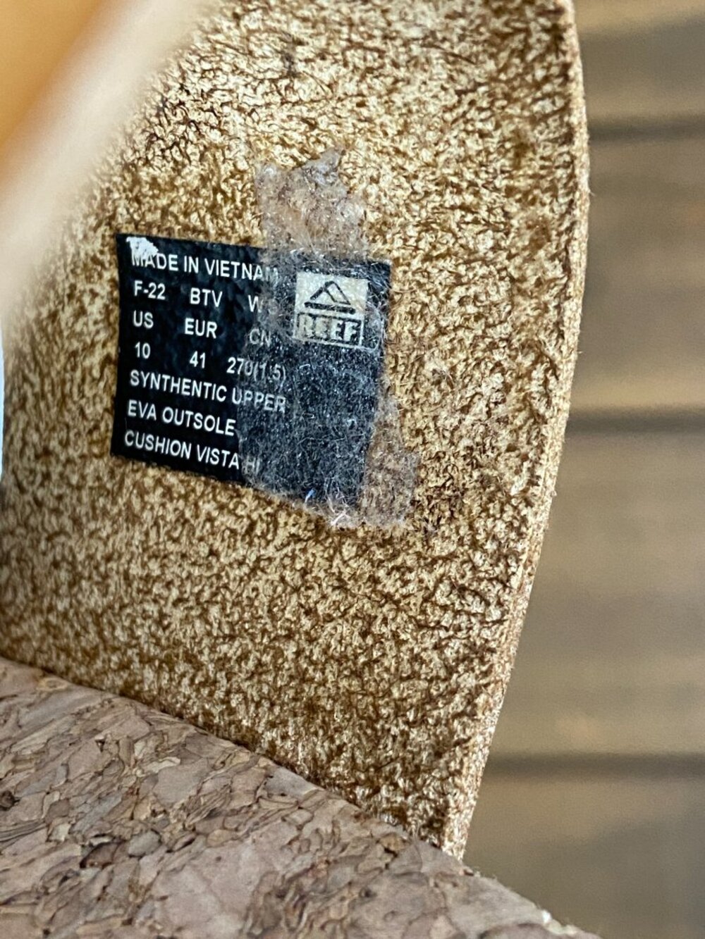 REEF Cushion Vista Hi Platform Sandals Natural Tan 10 - Picture 7 of 7
